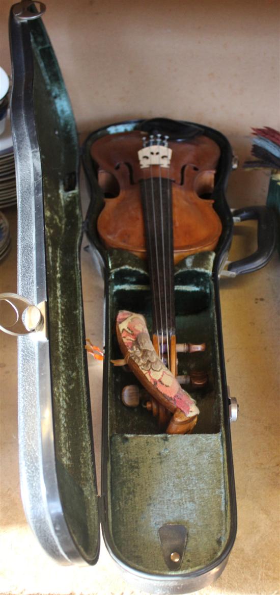 Violin in case